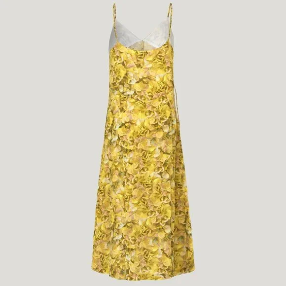 🆕BAUM UND PFERDGARTEN Abiella Spaghetti Strap Maxi Dress Yellow EU 38, US 8 - Picture 5 of 11
